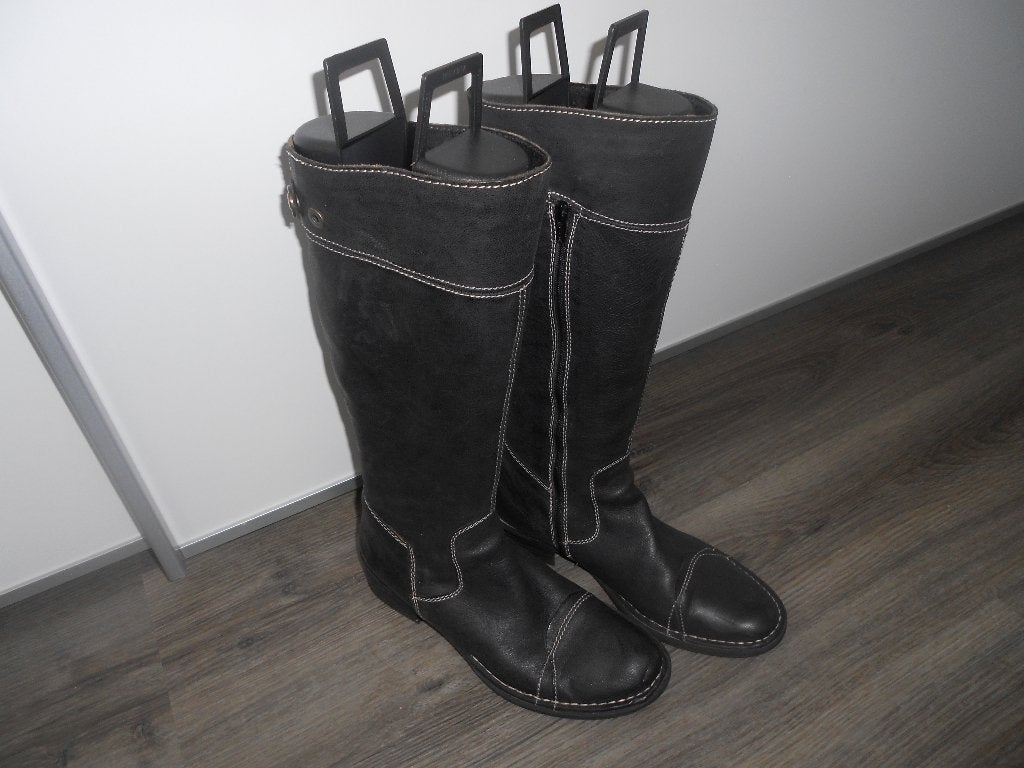 Leren laarzen - Ravelli, Kleding | Dames, Hoge laarzen, Ophalen of Verzenden, Zo goed als nieuw, Grijs