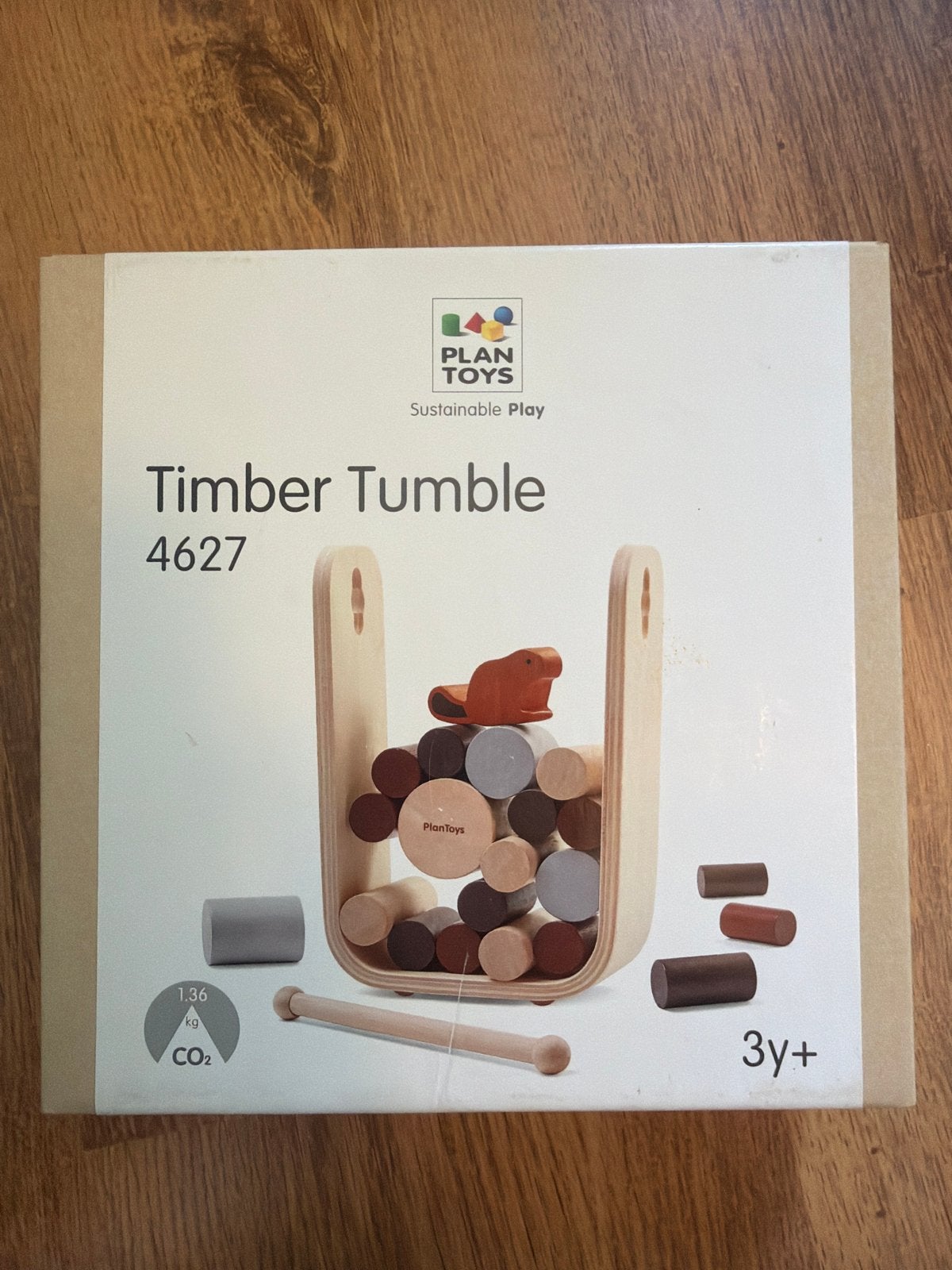 Plan Toys Timber Tumble 4627 - Duurzaam Houten Spel, Ophalen of Verzenden, Zo goed als nieuw, Jongen of Meisje