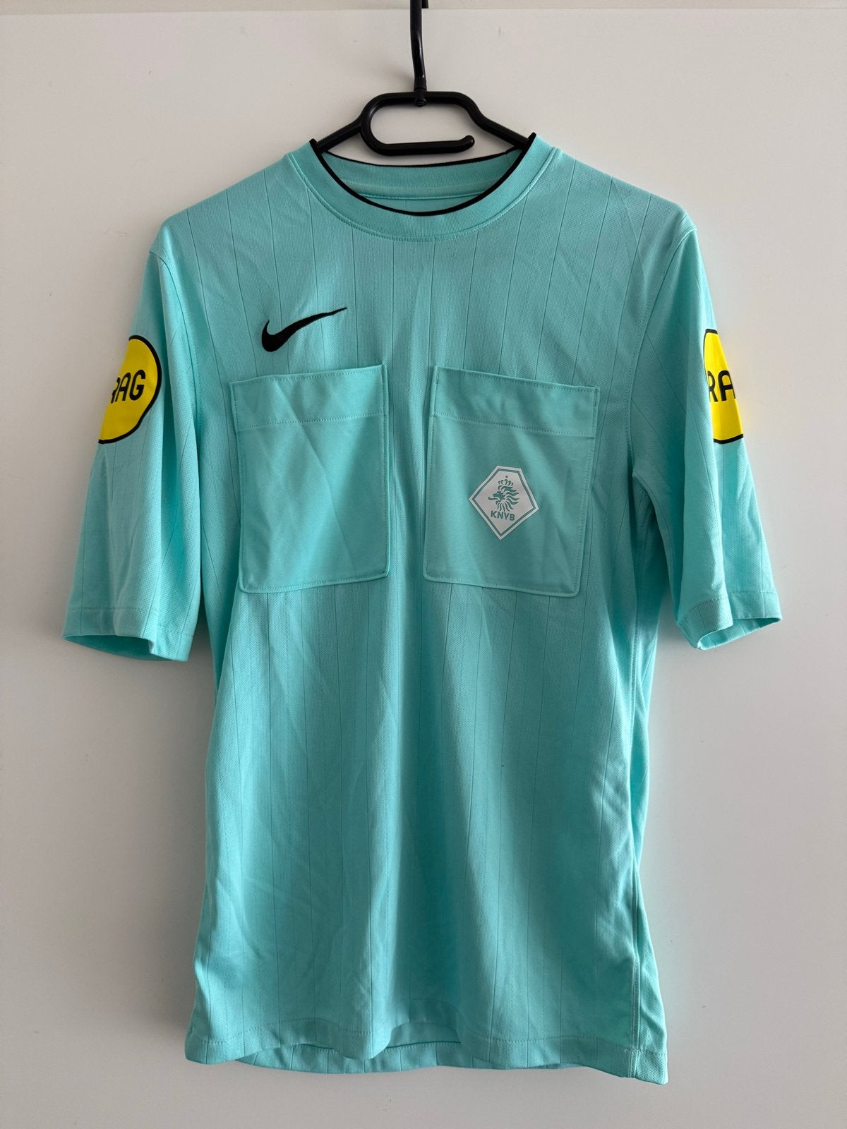 Nike KNVB Scheidsrechtersshirt - Maat S, Ophalen of Verzenden, Gedragen, Blauw, Overige typen