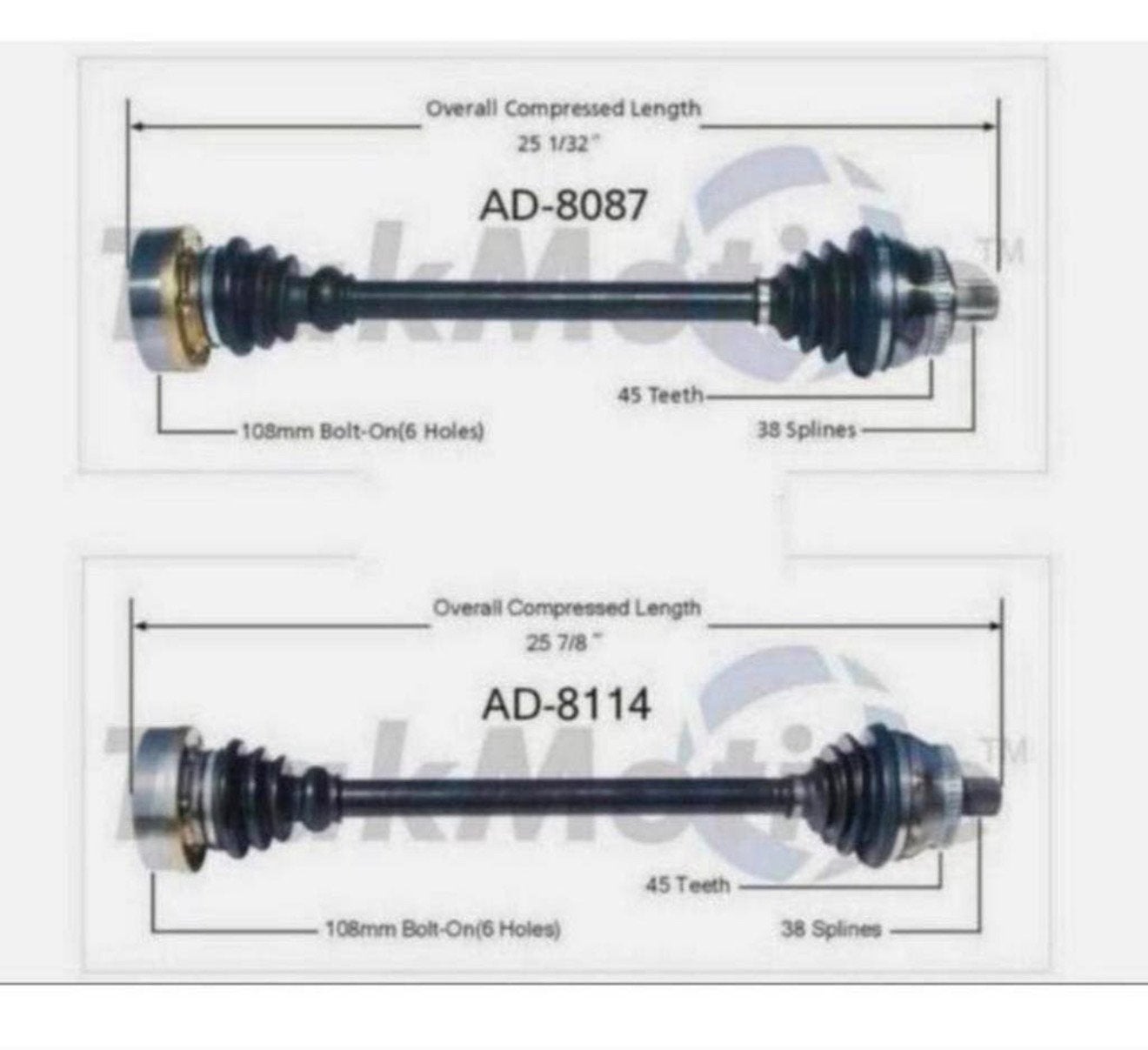 Audi A6 Quattro 2.7L 2000-2004 aandrijfas aandrijfassen 2x, Nieuw, H, H, H