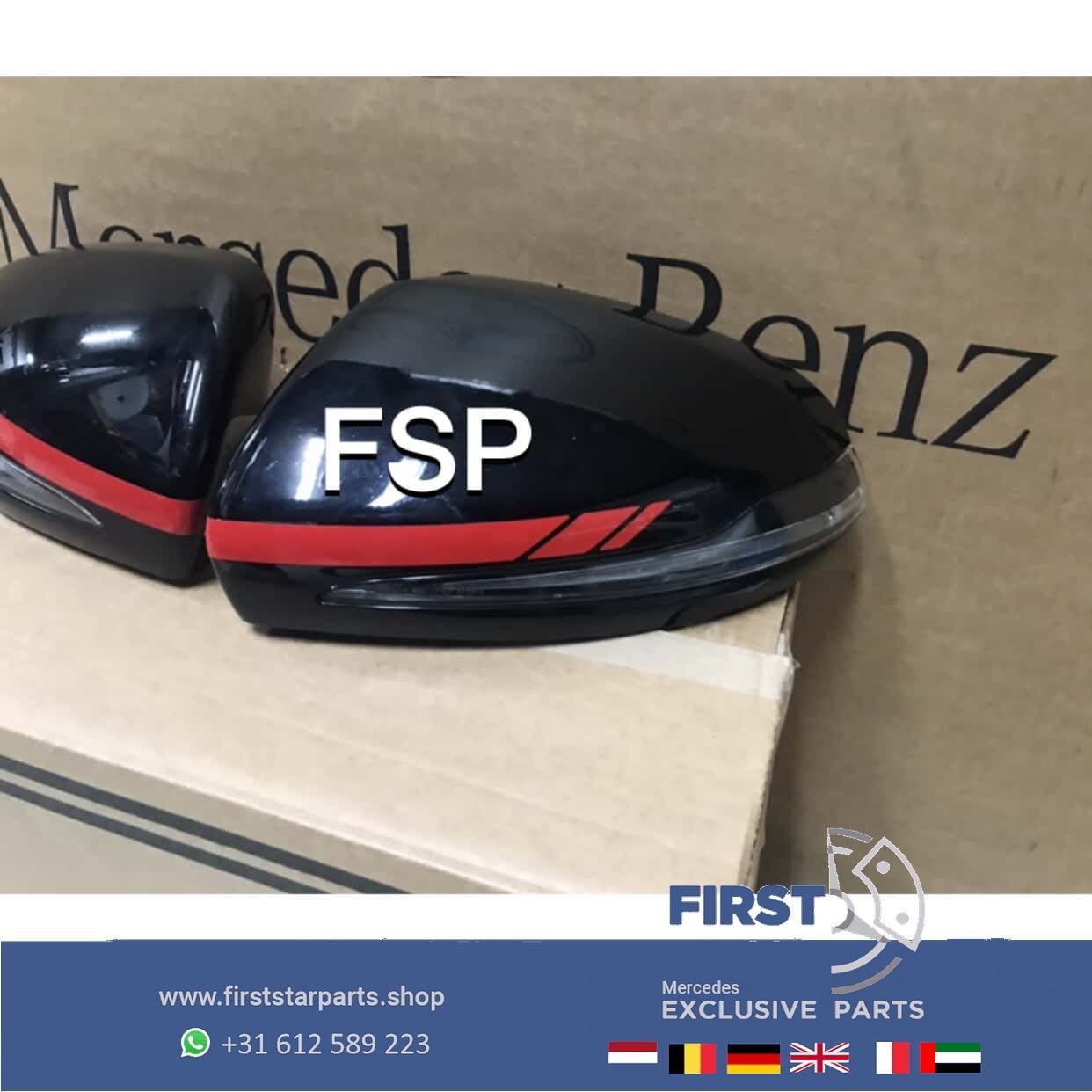 W205 S205 AMG SPIEGELKAP SET LINKS + RECHT Mercedes C43 C63, Gebruikt, -, Ophalen of Verzenden, -