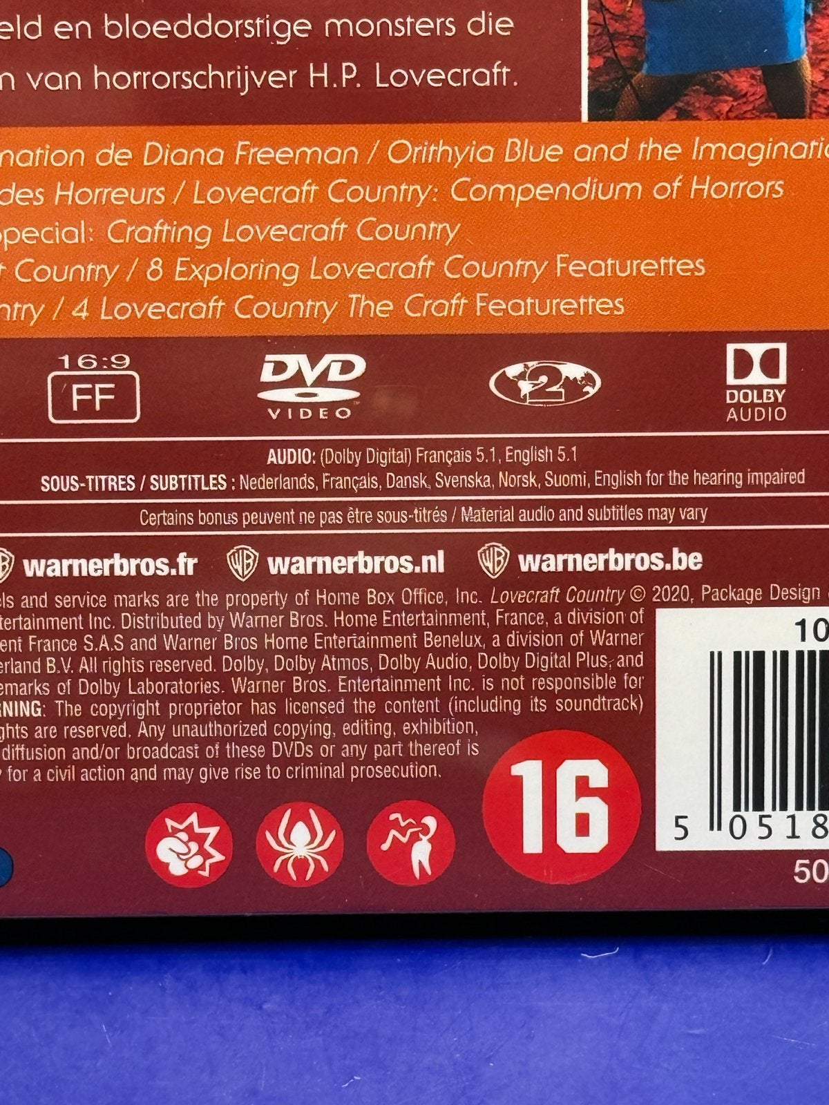 001. Lovecraft Country complete Seizoen 1 dvd NLO NIEUW SEAL, Cd's en Dvd's, Horror, Engels, Vanaf 16 jaar, Seizoen 1