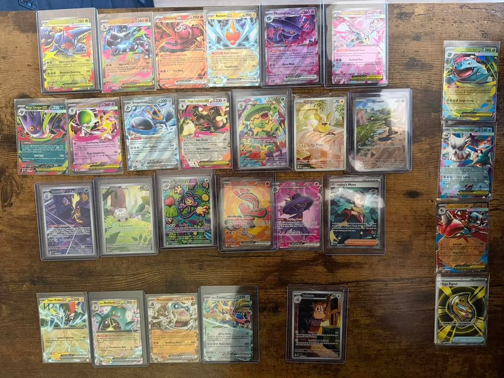 Pokemon kaarten, hitjes en illustratie (PFL, JTG, MEGA, POR), Ophalen of Verzenden, Nieuw, Meerdere kaarten