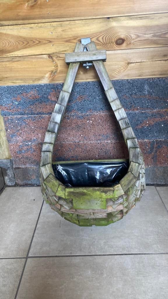 Planten hangbak voor bv schutting, Ophalen, Gebruikt, Rond, Minder dan 30 cm
