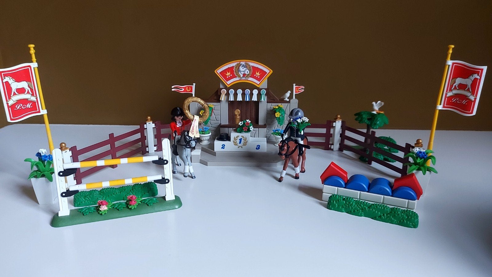 Sinterklaas tip; Playmobil nr. 5224, Jumping paarden, Complete set, Overige typen, Ophalen of Verzenden, Zo goed als nieuw