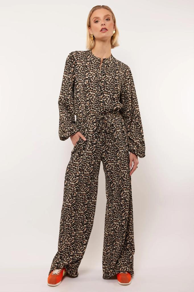 Nieuw! Fluresk Set 44 - Leopard Print Blouse & Broek, Overige kleuren, Maat 42/44 (L), Nieuw, Ophalen of Verzenden