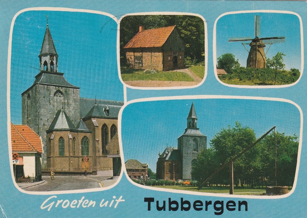 TUBBERGEN Kerk Schuur Molen Groeten, Verzenden, 1960 tot 1980, Gelopen, Overijssel