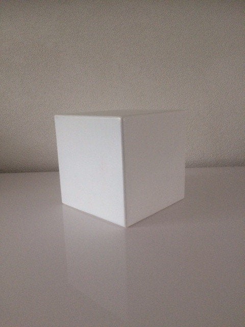Strakke Witte Naadloze Kubus Pilaar Kolom op maat 15x15x15cm, Ophalen of Verzenden, Nieuw