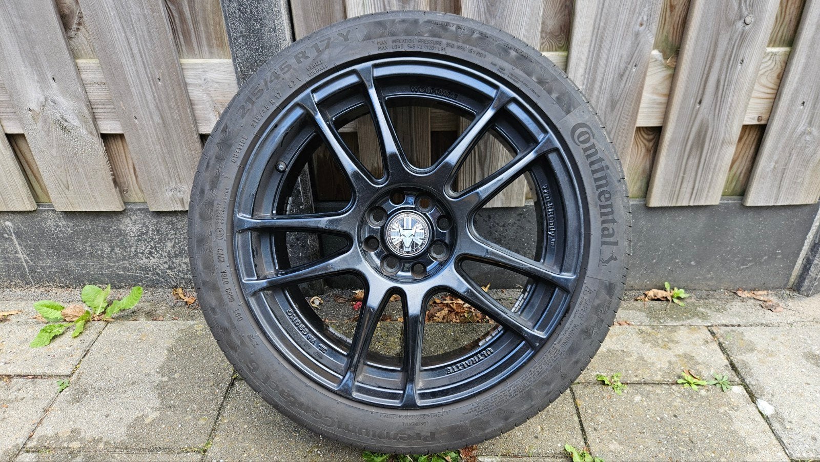 17 inch Wolfrace Ultralite + Continental PremiumContact6, Ophalen, Banden en Velgen, 17 inch, Personenwagen