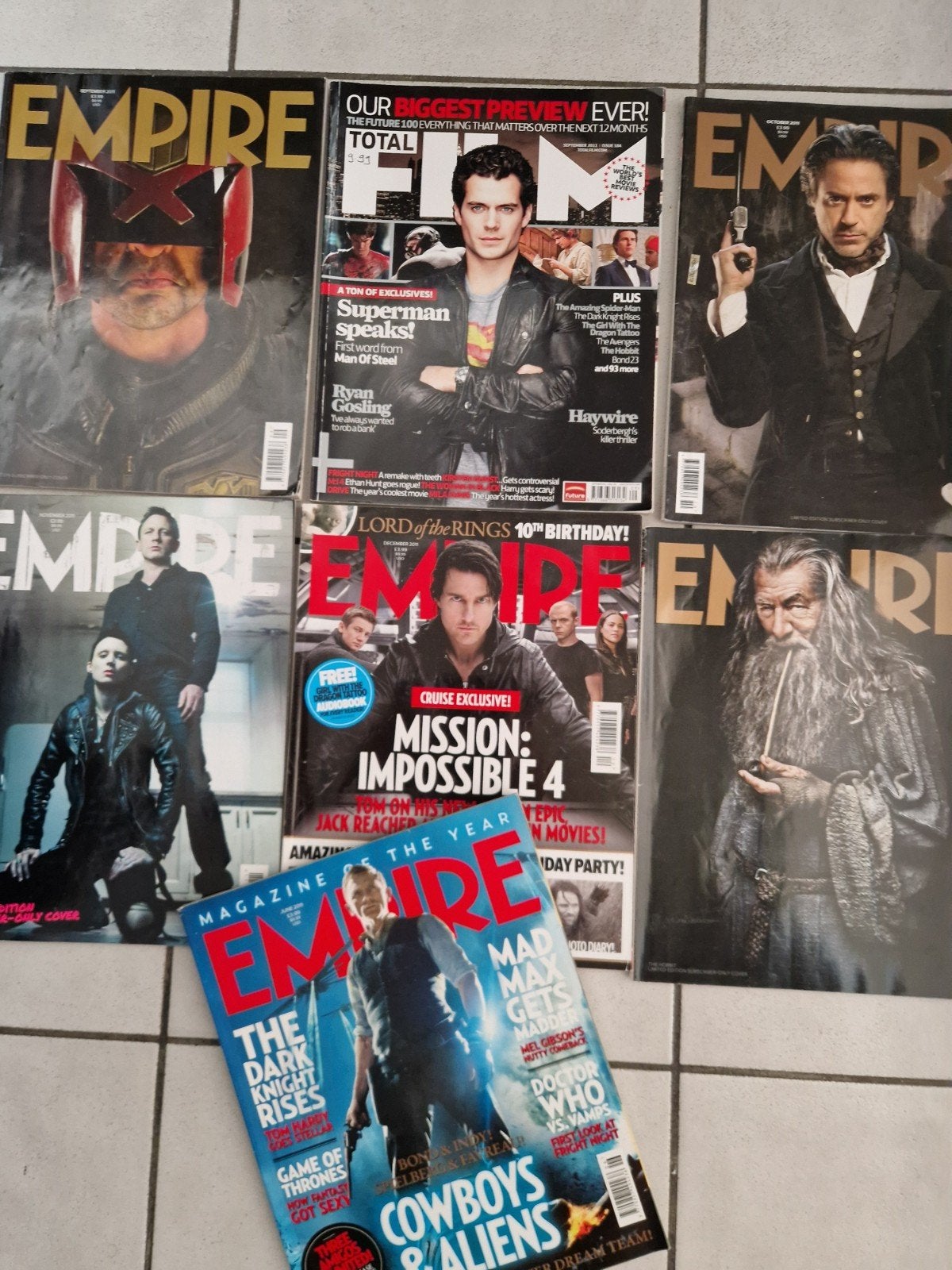 13 x 2011 empire movie magazine sherlock holmes judge dredd, Ophalen of Verzenden, Muziek, Film of Tv