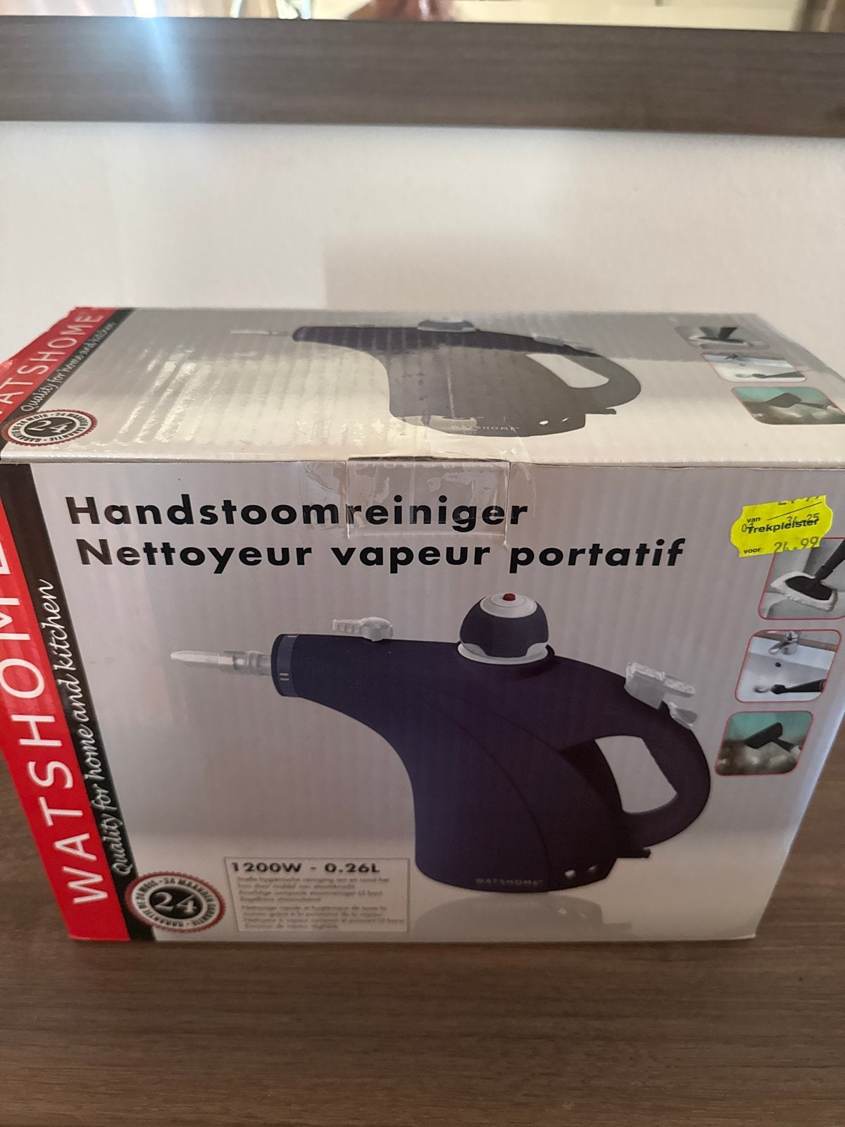 Handstoomreiniger 1200W - ZGAN in doos, Ophalen of Verzenden, Zo goed als nieuw, Stoomreiniger