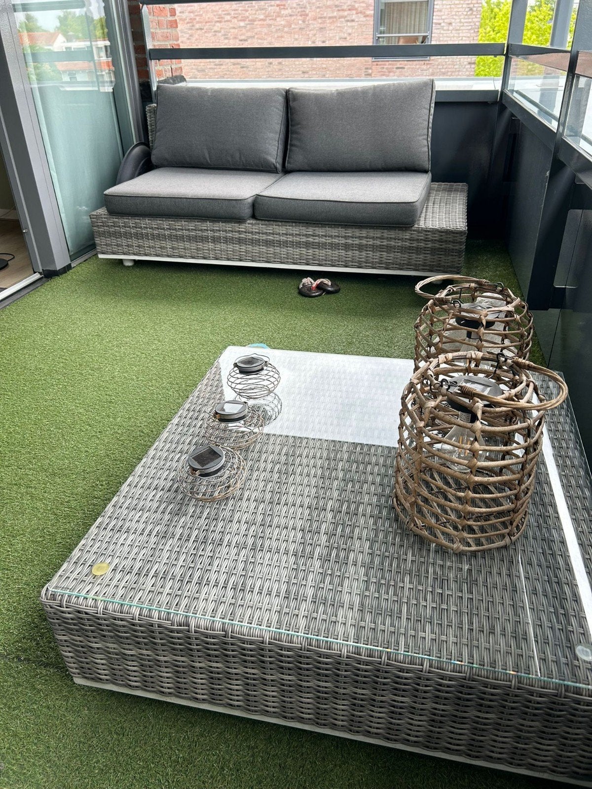 Comfortabele loungeset van de Intratuin, Tuin en Terras, Tuinsets en Loungesets, 4 zitplaatsen, Gebruikt, Bank, Ophalen of Verzenden