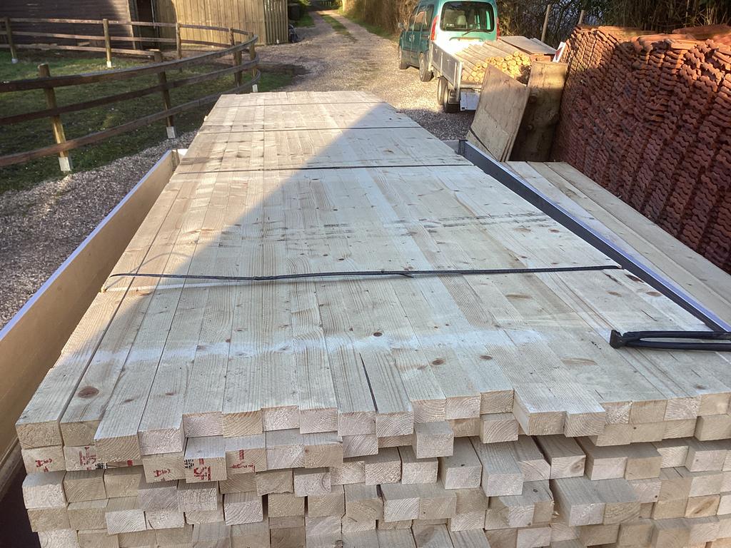 ( pan) latten, Doe-het-zelf en Verbouw, Hout en Planken, 25 tot 50 mm, Nieuw, Ophalen of Verzenden, Plank