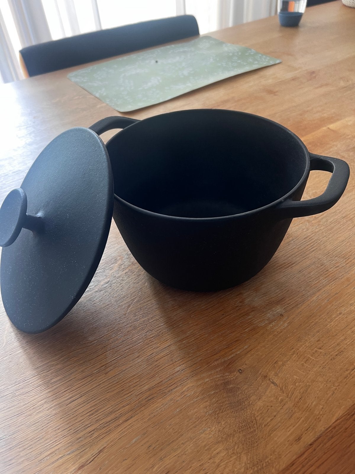 Gietijzeren braadpan met deksel IKEA 3L, Ophalen, Gebruikt, Met deksel, Braadpan