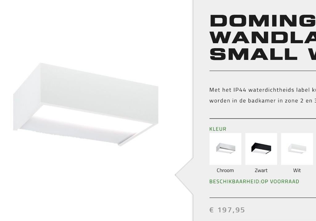 Maretti design wandlamp LED wit twv € 190,00!, Ophalen of Verzenden, Nieuw