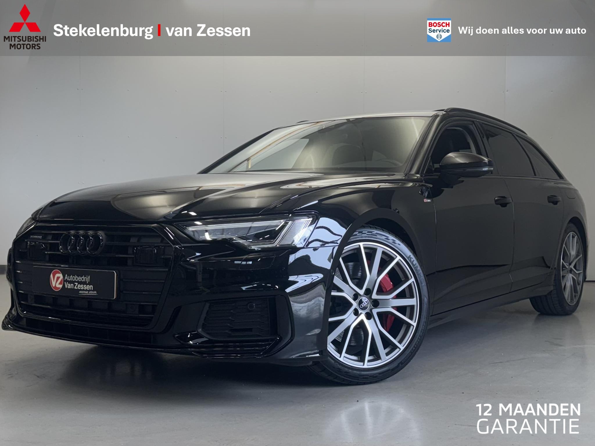 Audi A6 Avant 55 TFSI e quattro Competition | S-Line | Matri, Stof, Gebruikt, 4 cilinders, Zwart