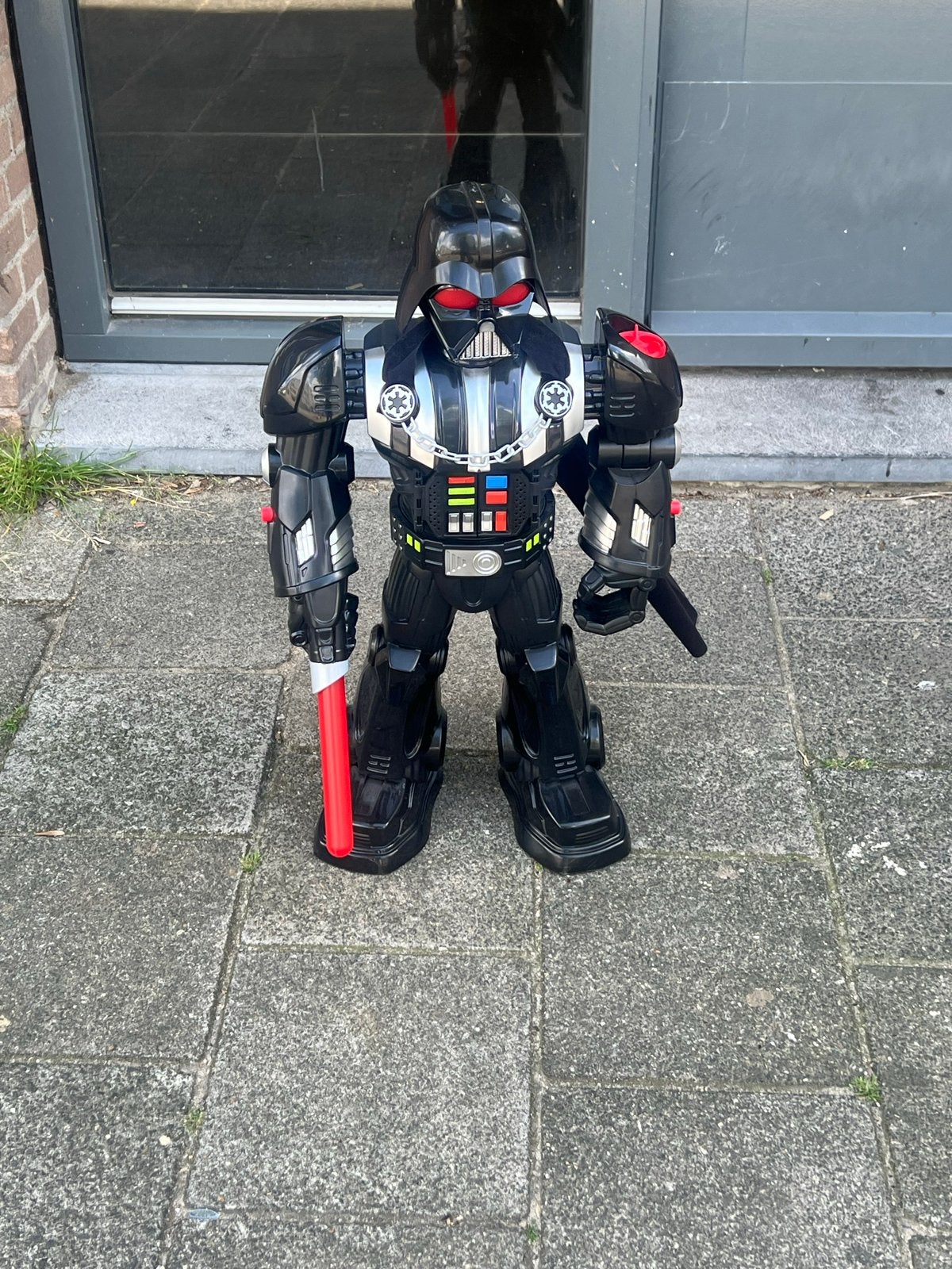 Grote Star Wars Darth Vader Robot Figuur met Lichtzwaard, Ophalen of Verzenden, Gebruikt, Actiefiguurtje