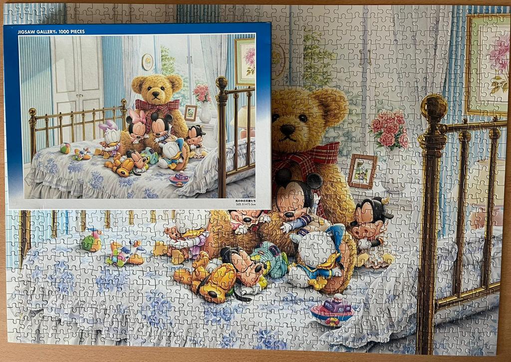 Disney baby’s puzzel 1000 stukjes Tenyo Japan, Ophalen of Verzenden, 500 t/m 1500 stukjes, Zo goed als nieuw, Legpuzzel