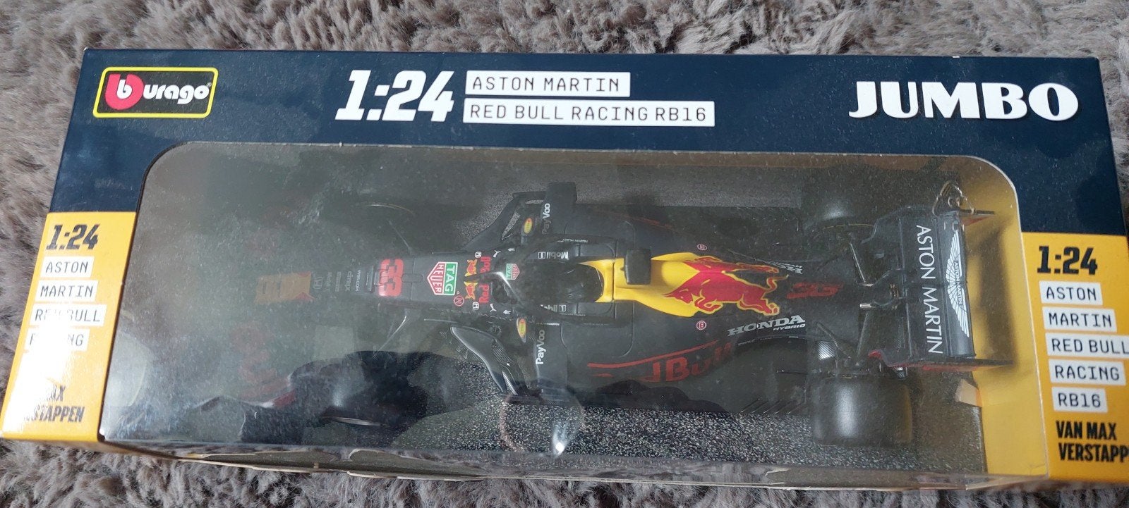 Bburago Aston Martin Red Bull Racing RB16 Max Verstappen, Ophalen of Verzenden, Nieuw, Auto, Overige merken
