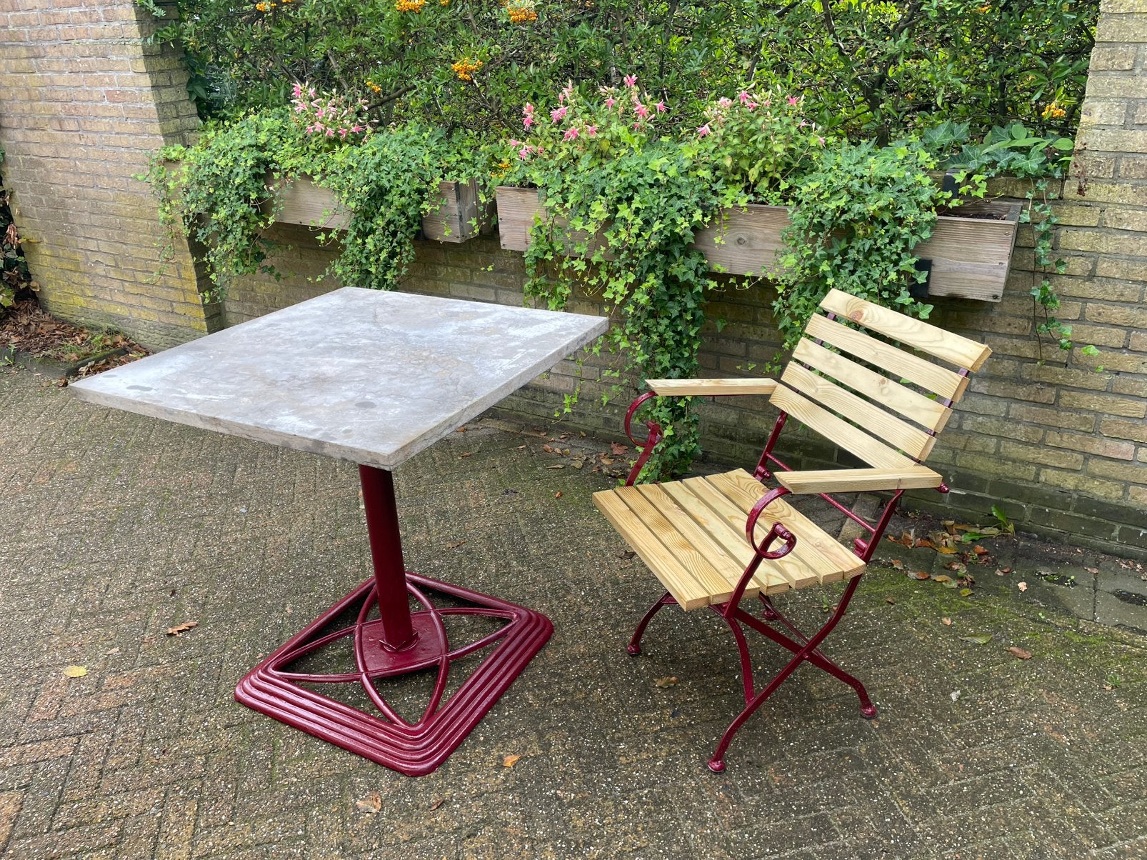 Terras tafel 75cm hoog, Tuin en Terras, Ophalen, Zo goed als nieuw