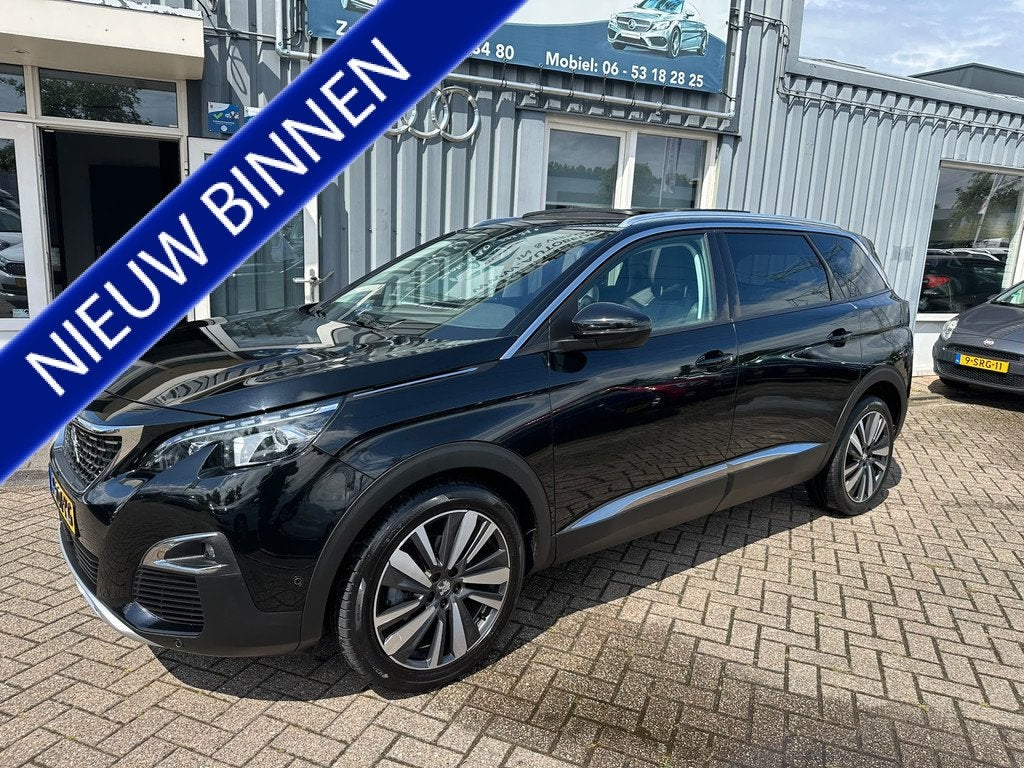 Peugeot 5008 1.2 PureTech Crossway panoramadak 7 persoons, Auto's, Peugeot, Gebruikt, 1199 cc, Zwart, 3 cilinders