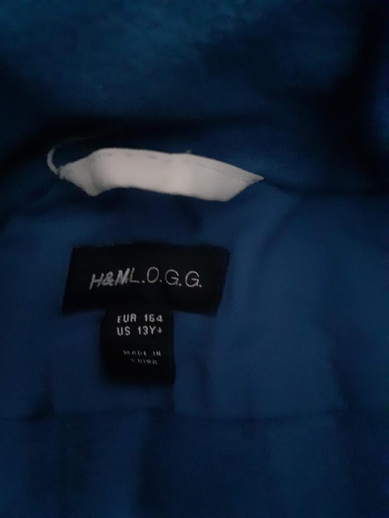 Ski jas maat 164 van H&M, in blauw/wit/zwarts, Kinderen en Baby's, Kinderkleding | Maat 164, Jongen of Meisje, H&M, Ophalen of Verzenden