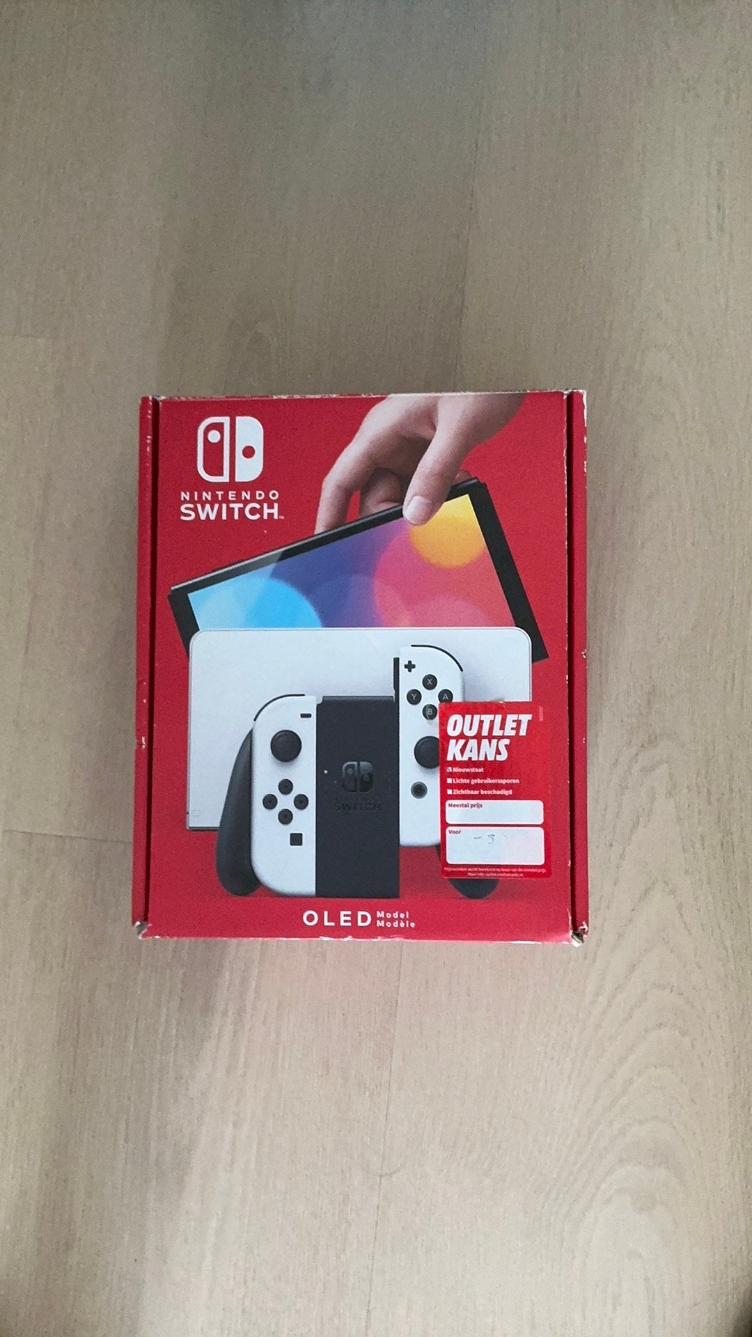 Nintendo switch oled wit met doos compleet, Ophalen, Zo goed als nieuw, Met 1 controller, Switch OLED