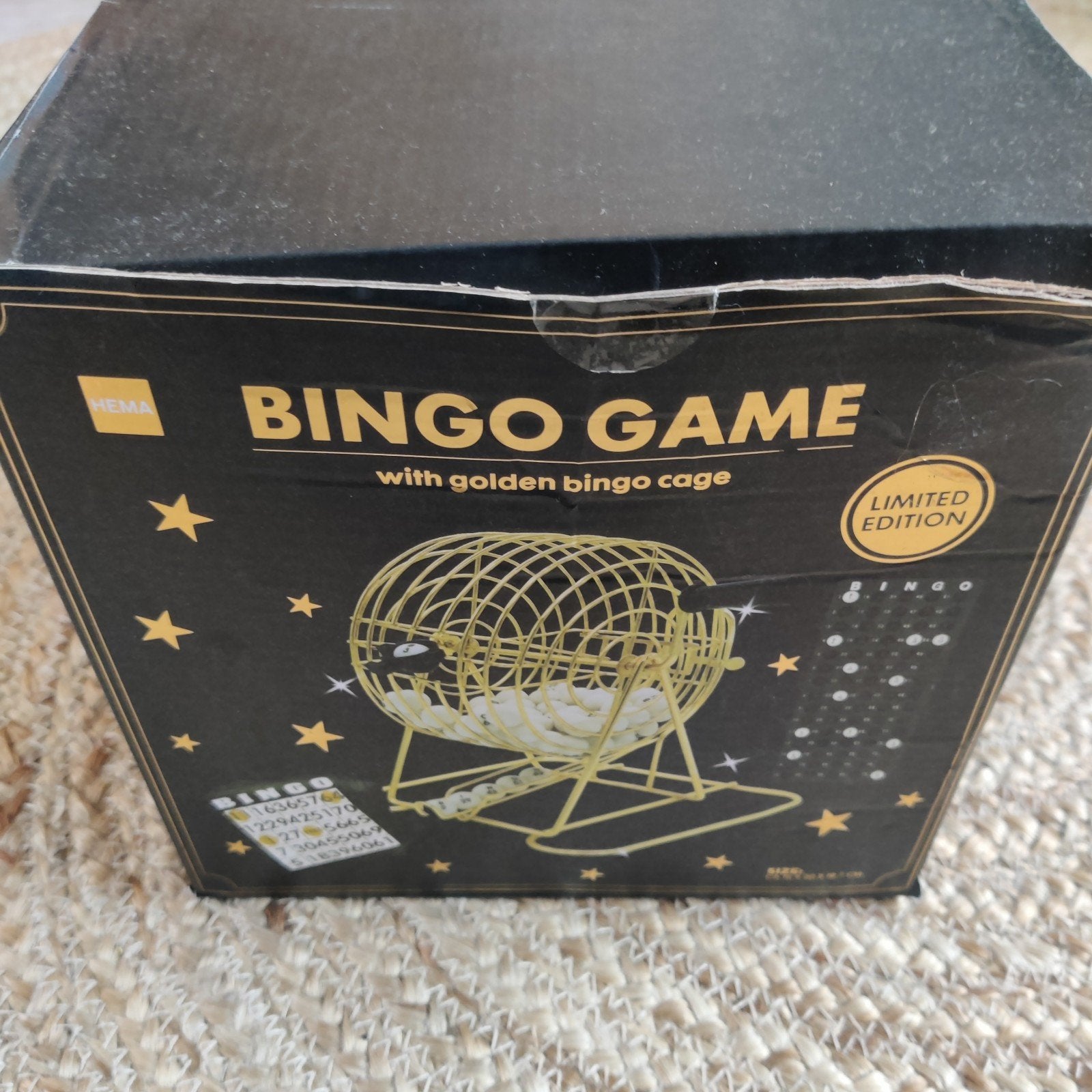Hema Bingo Spel - Limited Edition met gouden bingomolen, Hobby en Vrije tijd, Gezelschapsspellen | Bordspellen, Vijf spelers of meer