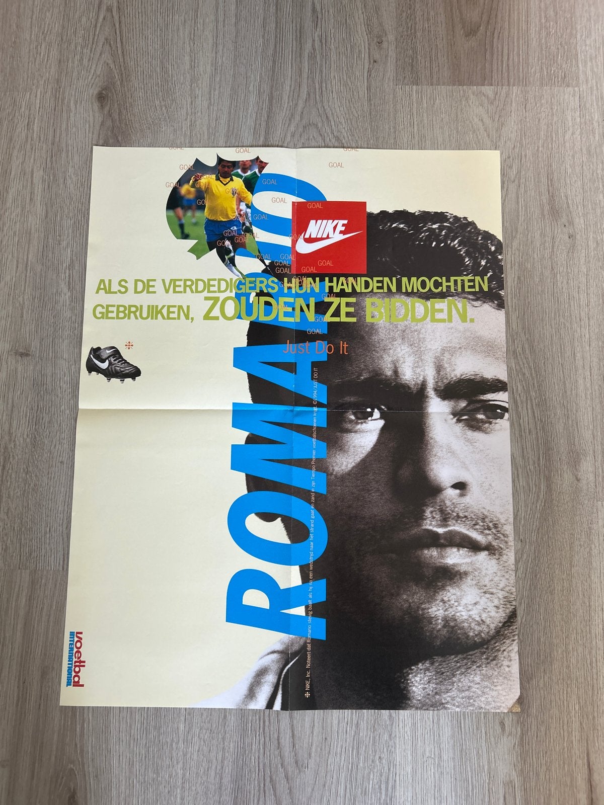 Romario - Nike Poster, Rechthoekig Staand, Ophalen of Verzenden, Zo goed als nieuw, Sport