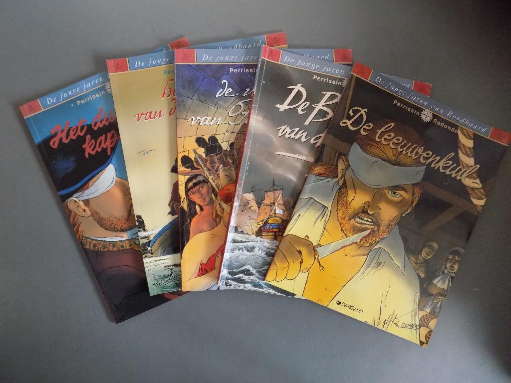 De jonge jaren van Roodbaard ~ Complete serie 1 t/m 5, Boeken, Stripboeken, Complete serie of reeks, Ophalen of Verzenden, Zo goed als nieuw