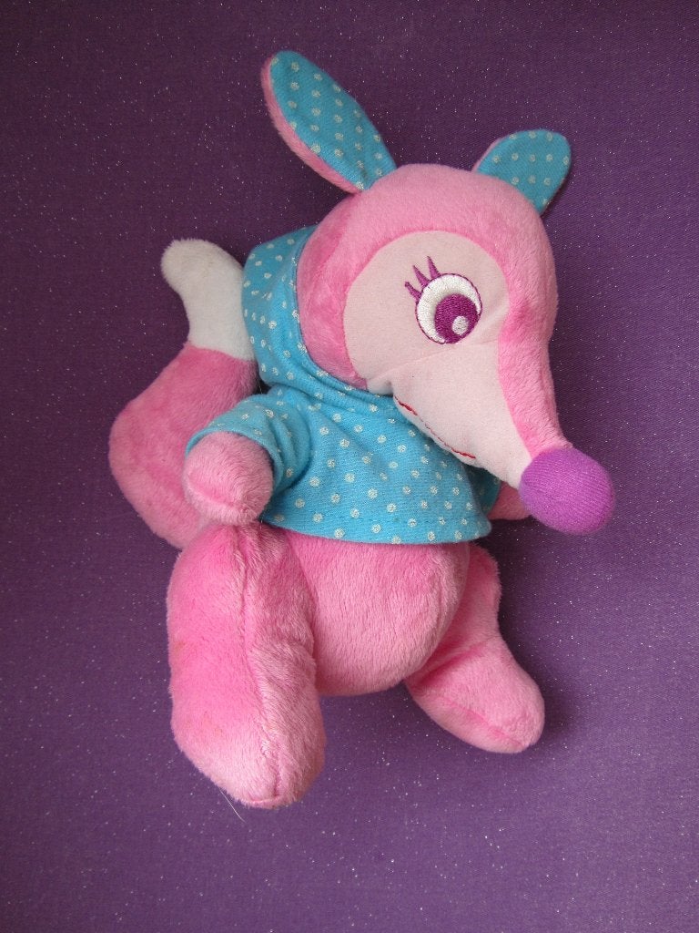 HEMA Knuffel VOS. 22 CM ZITTEND. ROZE **Nieuw**, Hema, Nieuw, Ophalen of Verzenden, Met label