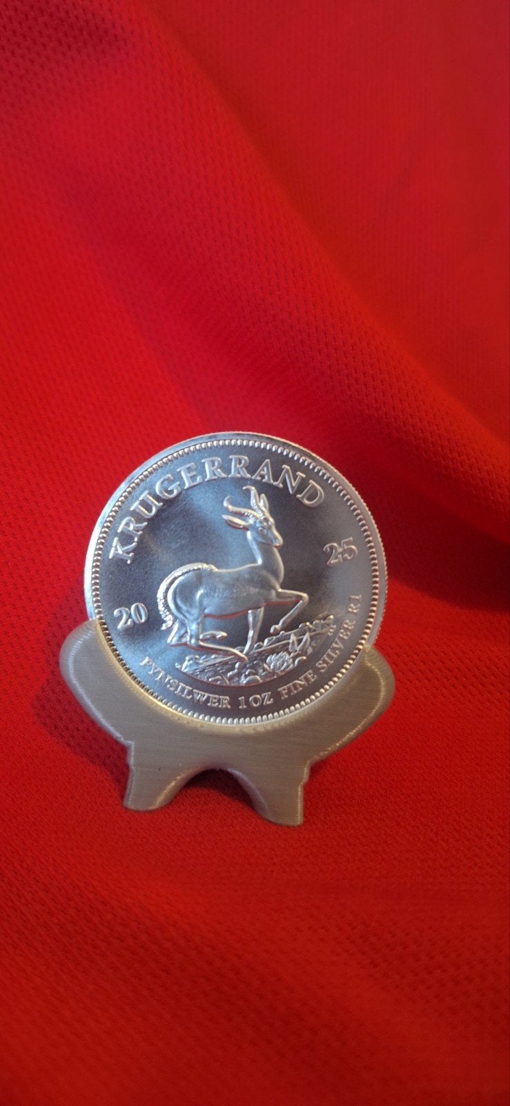 Zuid-Afrika 1 oz 999.9 Zilveren Krugerrand 2025, Postzegels en Munten, Edelmetalen en Baren, Verzenden, Zilver