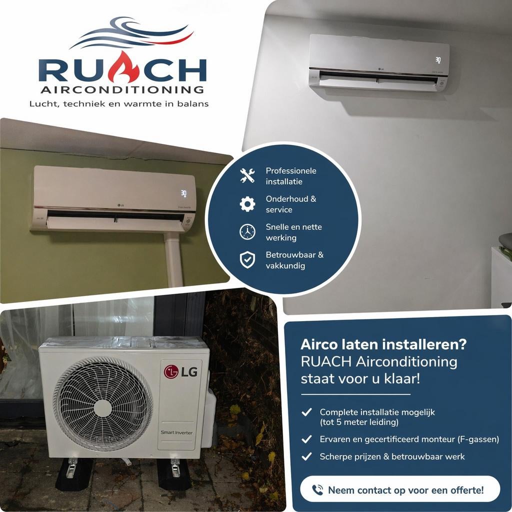 Professionele airco monteur | Installatie & service Zuid-Hol, Verwarmen, Nieuw, 3 snelheden of meer, Ophalen of Verzenden