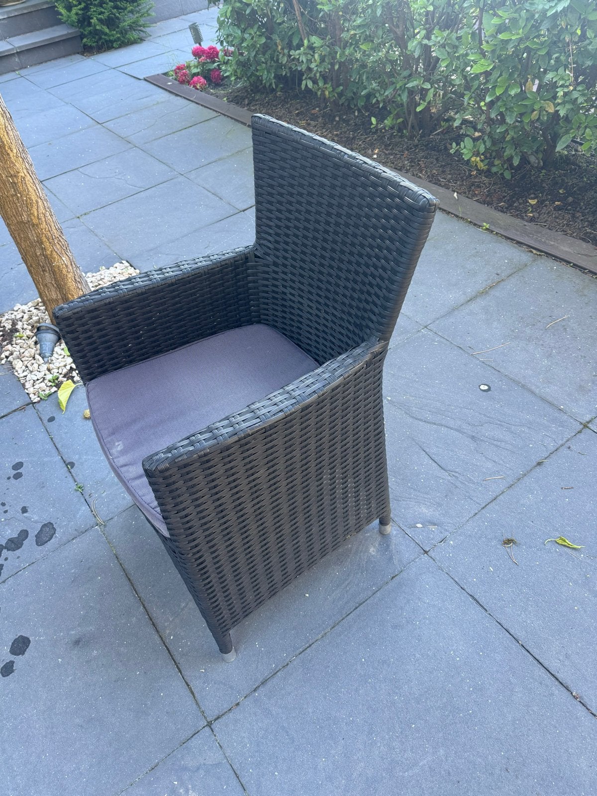 Pure Collection Wicker Tuinstoel met Kussen 8 stuks, Ophalen, Gebruikt, Wicker