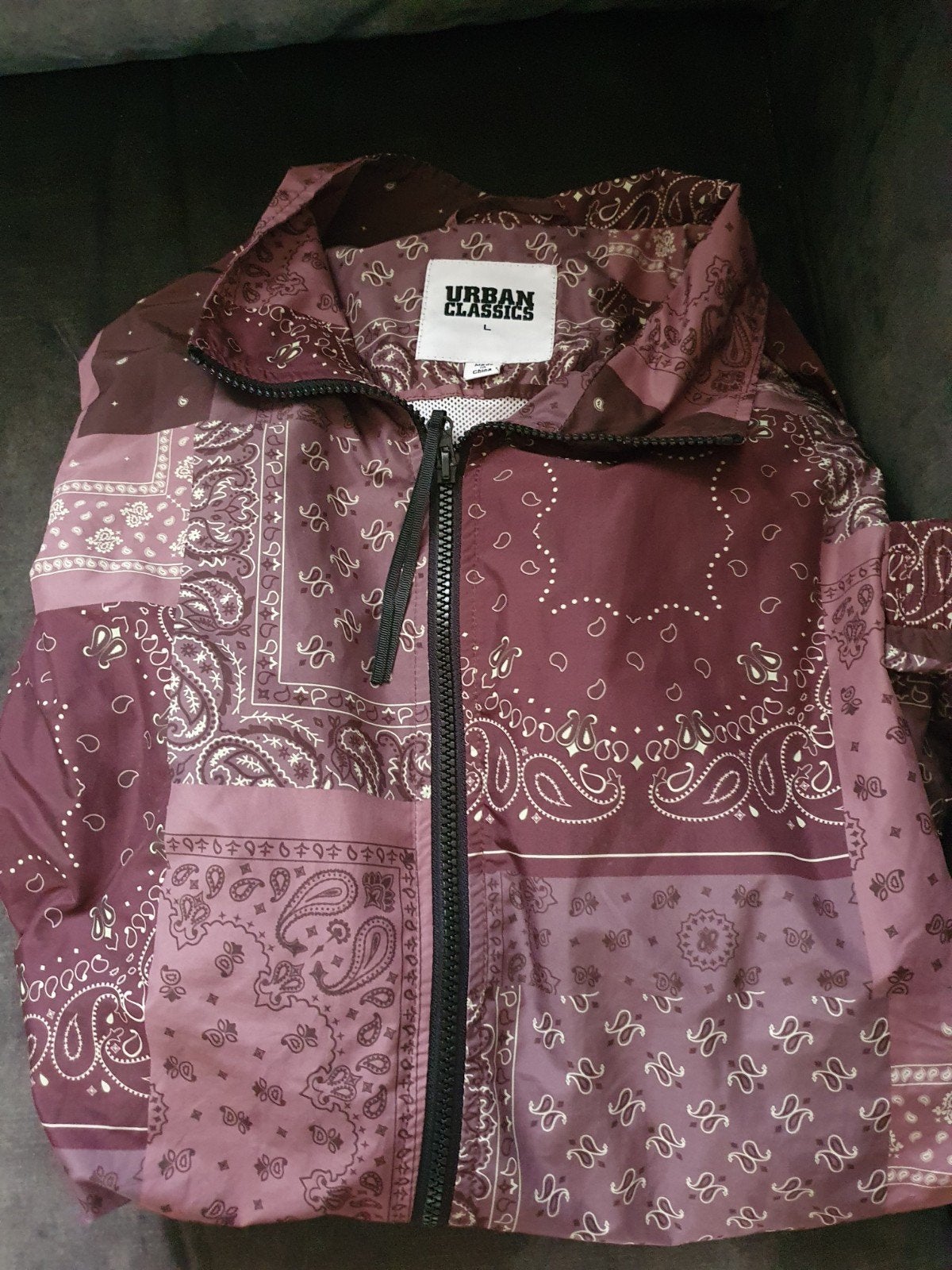 Urban Classics Bandana Windbreaker Jas Maat L, Maat 52/54 (L), Paars, Ophalen of Verzenden, Zo goed als nieuw