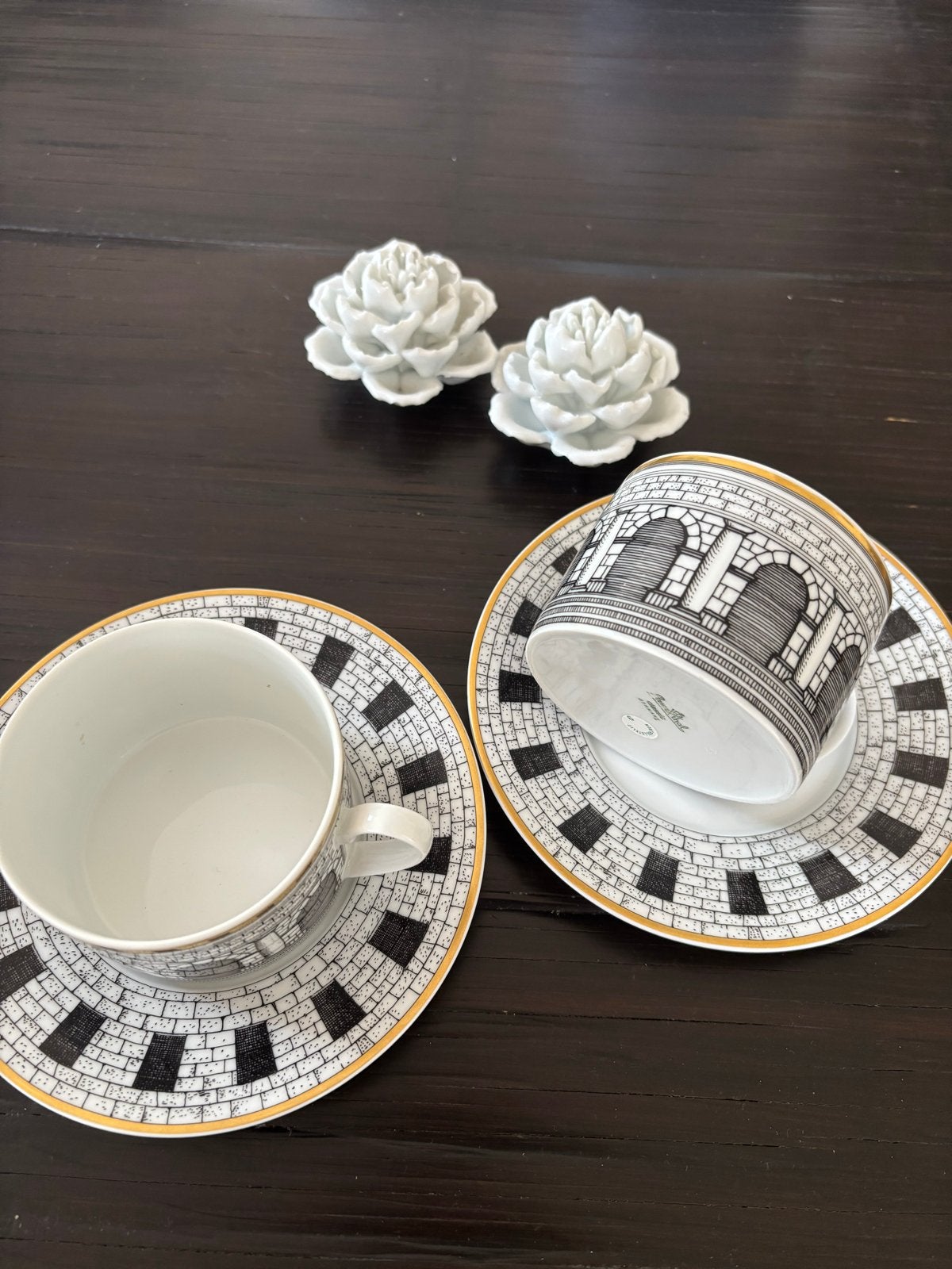 Fornasetti Rosenthal Classic kop en schotel (2x) Nieuw, Huis en Inrichting, Keuken | Servies, Nieuw, Ophalen of Verzenden, Overige stijlen