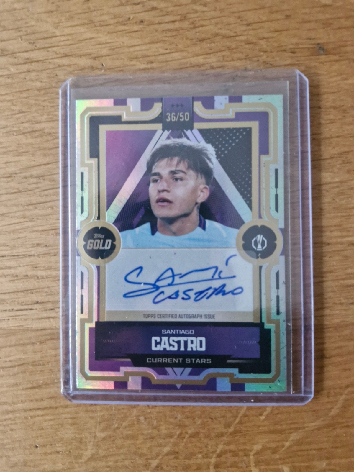 Santiago Castro Topps Gold Autograph Kaart 36/50, Ophalen of Verzenden