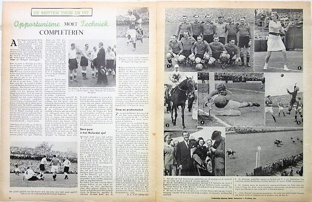 Artikelen en fotos internationaal voetbal 1946-49 football, Ophalen of Verzenden, Gebruikt, Overige binnenlandse clubs, Poster, Plaatje of Sticker