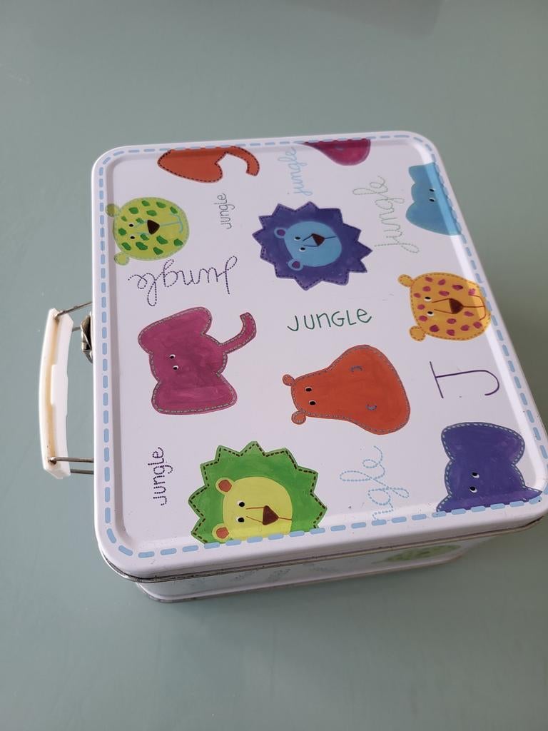 Nieuw Kinder Servies in Blik - Jungle Dieren Design, Ophalen of Verzenden, Nieuw