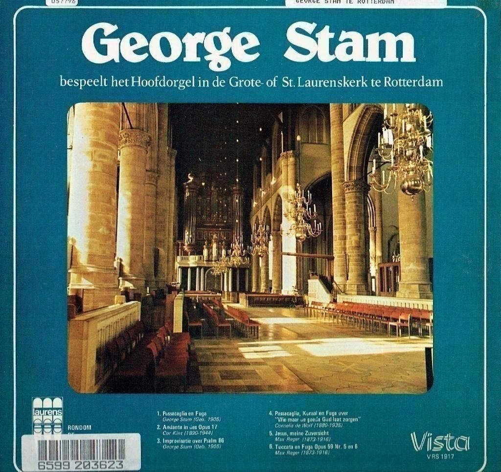 George Stam –Bespeelt orgel St.Laurenskerk Rotterdam, Cd's en Dvd's, Vinyl | Klassiek, Kamermuziek, Verzenden, Zo goed als nieuw