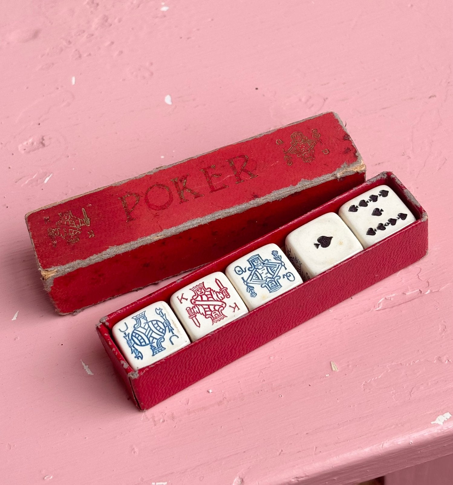 Vintage poker Americano Dobbelstenen, Verzamelen, Ophalen of Verzenden, Zo goed als nieuw