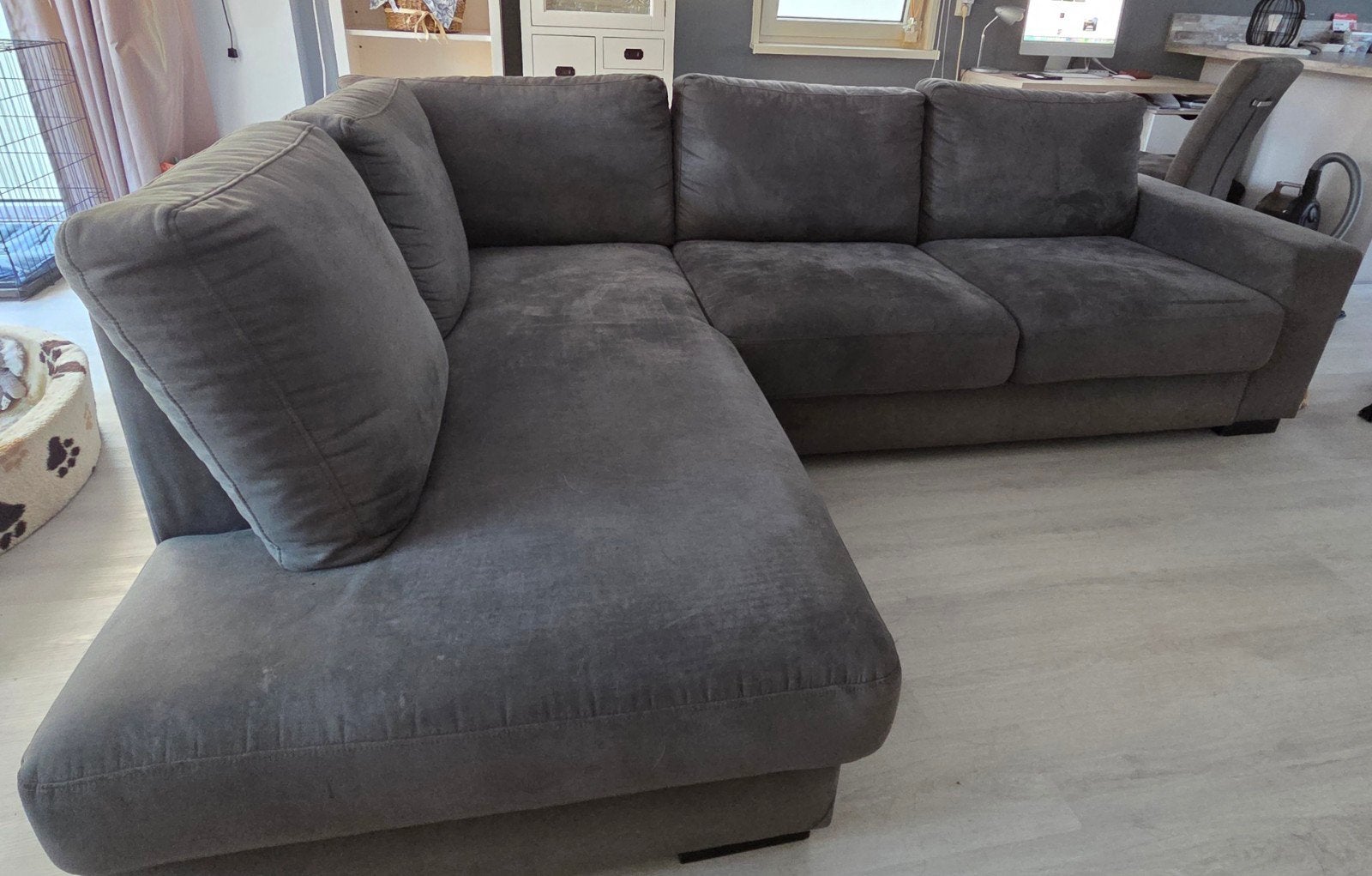 Comfortabele hoekbank gratis op te halen, Huis en Inrichting, Banken | Bankstellen, Ophalen, 250 tot 300 cm, Gebruikt, 100 tot 125 cm