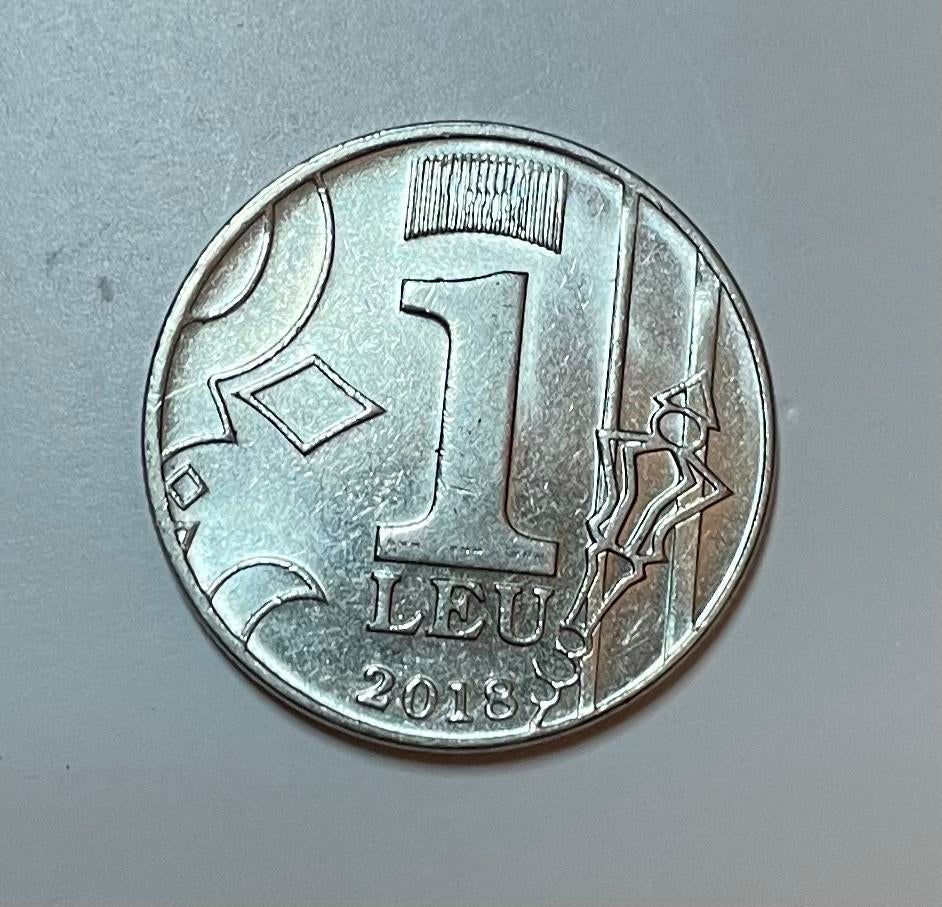 1 leu Moldavië 2018, Postzegels en Munten, Ophalen of Verzenden, Overige landen