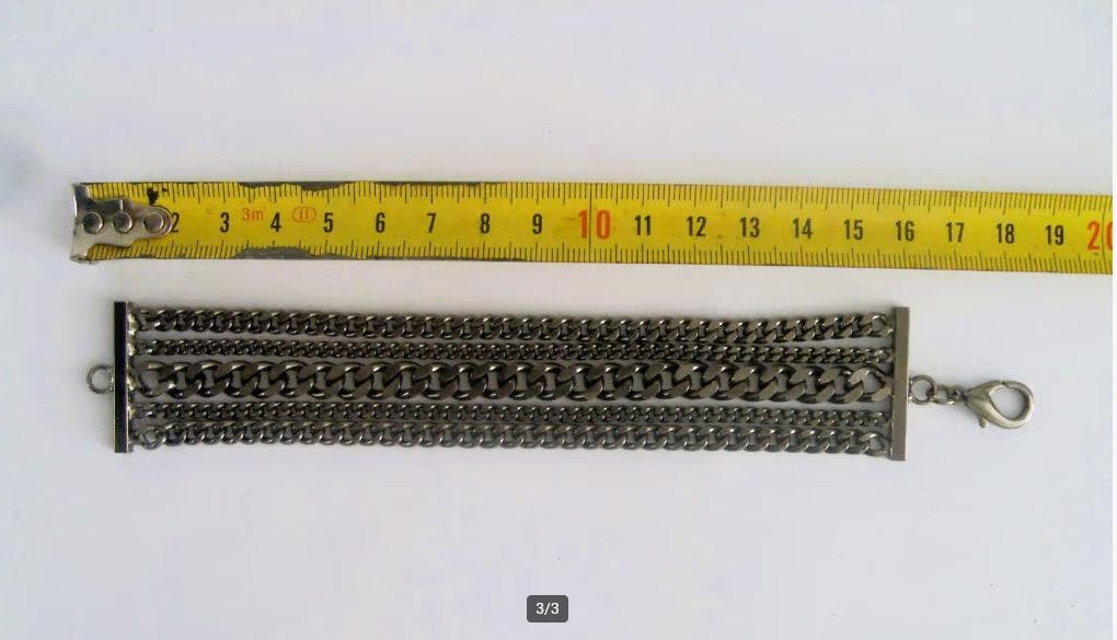 Stoere armband / 5 in 1 armbandje / grijs, Ophalen of Verzenden, Zo goed als nieuw, Grijs, Overige materialen