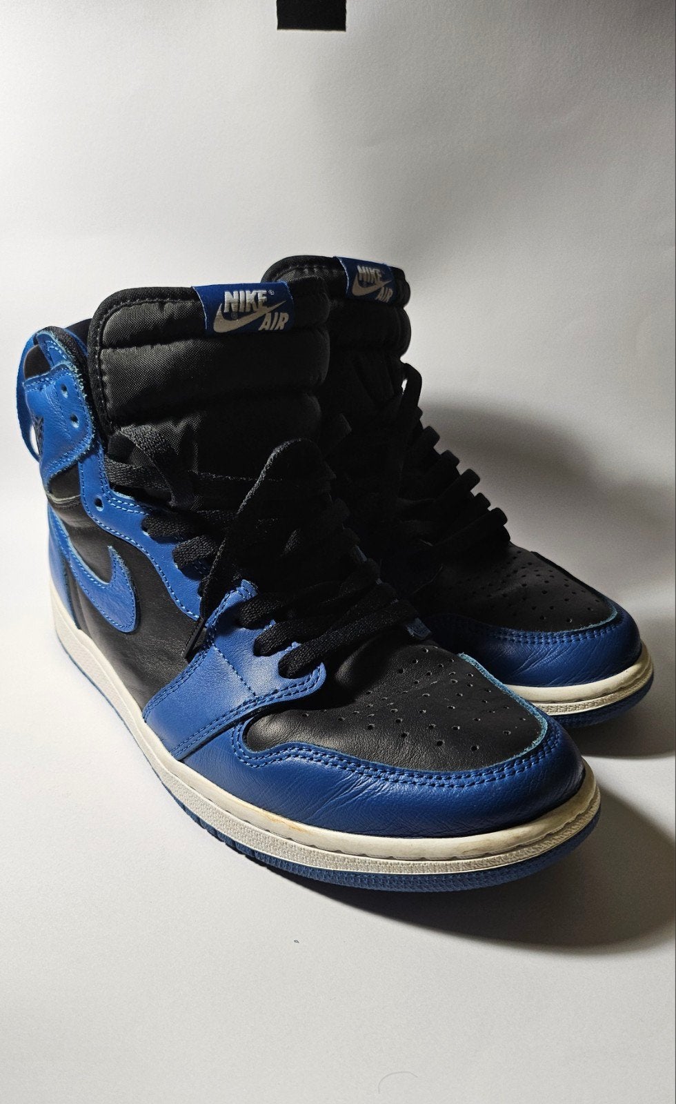 Nike Air Jordan 1 Retro High OG Royal Toe Maat 45, Blauw, Nike, Ophalen of Verzenden, Sneakers of Gympen