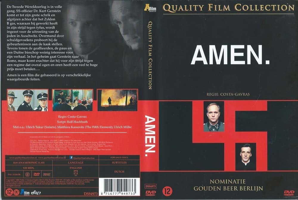 Amen. 2002 DVD Quality Film Collection, Alle leeftijden, Ophalen of Verzenden, Zo goed als nieuw