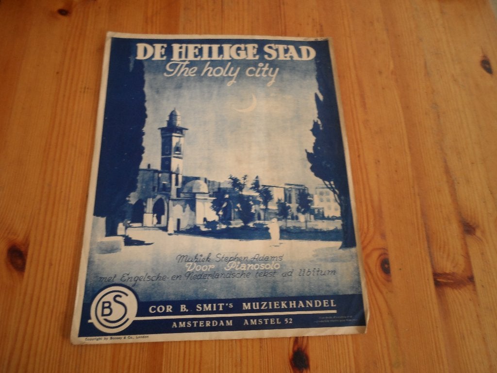 De heilige stad - the holy city - stephen adams, Piano, Gebruikt, Ophalen of Verzenden, Religie en Gospel