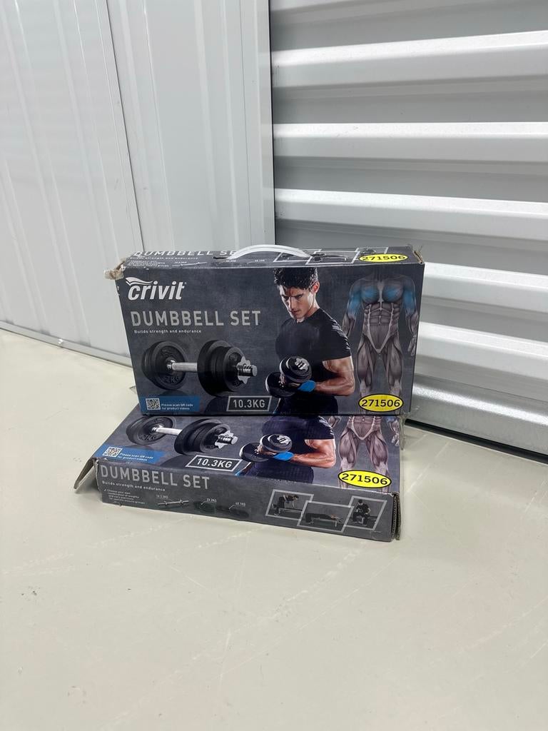 Crivit Dumbbell Set - 10.3KG Gewichten voor Krachttraining, Ophalen of Verzenden, Nieuw, Armen, Halterset