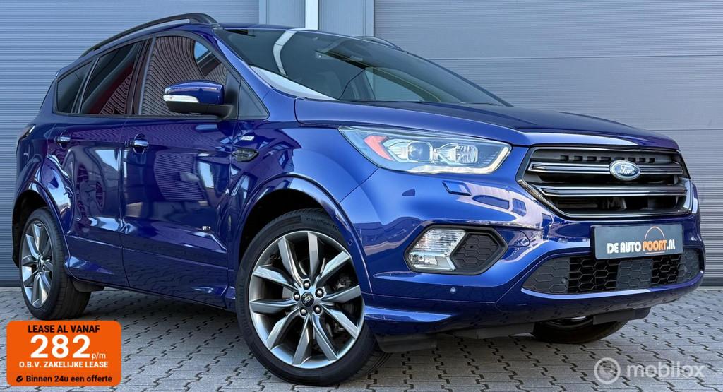 Ford Kuga 1.5 EcoBoost ST Line 182PK Navi+/19"/Trekhaak/Wint, Auto's, Automaat, 4 cilinders, Blauw, 1586 kg
