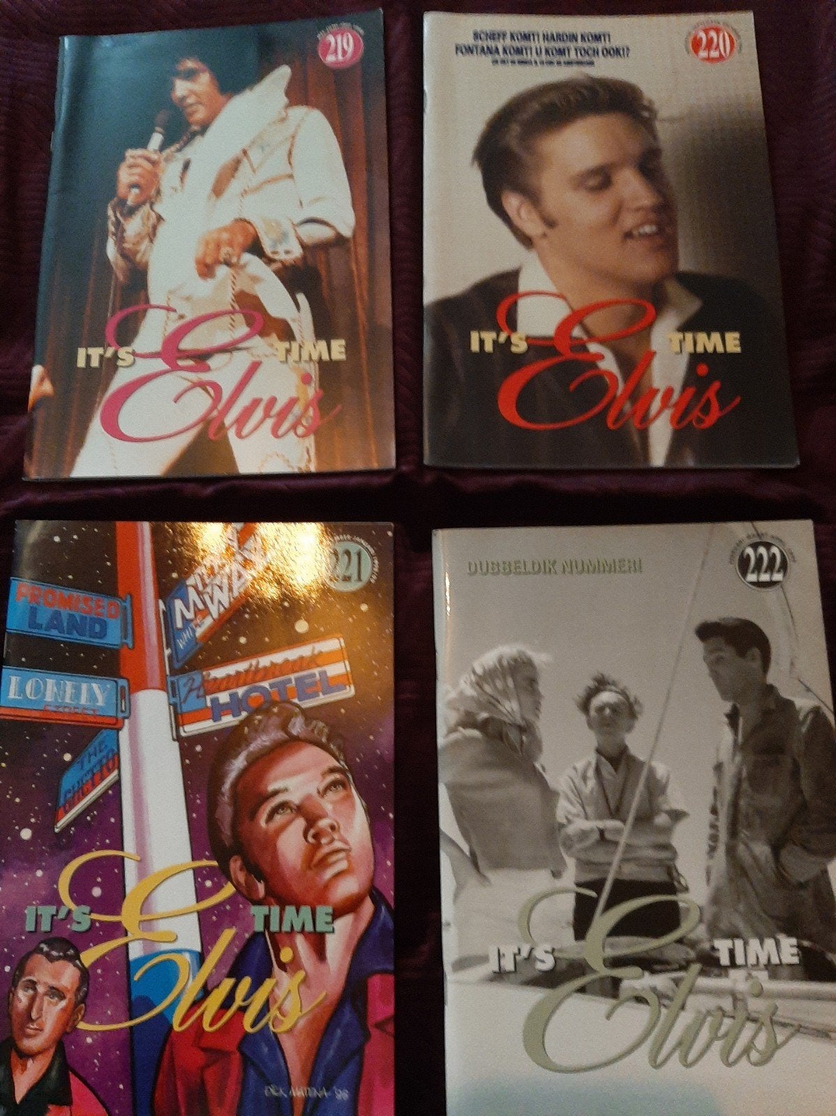 It's Time Elvis Tijdschriften - Nummers 219, 220, 221, 222, Verzamelen, Ophalen of Verzenden, 1980 tot heden, Nederland, Tijdschrift